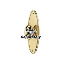 Alno A1225-3 Traditional 3" Long Solid Brass Oval Cabinet Knob Backplate - Brass
