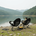 thumbnail image 1 of Chaise Hamac de Camping Noire Confortable avec Inclinaison Réglable et Repose-Pieds, 1 of 8