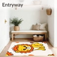 thumbnail image 3 of ODIKA 4'x6' Machine Washable Non-Slip Area Rug, Playful Jungle Character Whimsical Animal High Traffic Rug, Yellow, 720338, 3 of 7