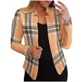 thumbnail image 2 of Casual Business Suit Jacket for Women Open Front Long Sleeve Notch Lapel Office Blazer Jacket, 2 of 6