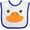 White and Royal, variant on Inktastic Cute Baby Duck Face Boys or Girls Baby Bib