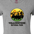 thumbnail image 4 of Inktastic Yellowstone National Park with Bear Mountains and Trees Cricle Women's T-Shirt, 4 of 5