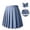 Blue, variant on Tqcoqu Women's Pleated A-Line Mini Skirt with Bow Tie,Adjustable Waist Zipper High Waist Skirts,Trendy Lightweight School Uniform Skirt for Back to School,Beige Women's XS-XXXL