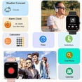 thumbnail image 4 of 83" Smart Watch: Wireless Calls, Fitness Tracker with Activity Monitor, Step Counter, Message Alerts, Sports Modes, USB Charging for iPhone/Android. Perfect Gift in Black/Pink., 4 of 14