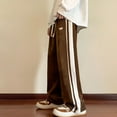 thumbnail image 2 of Mens Baggy Striped Sweatpants Straight Leg Pants Streetwear Harajuku Trousers, 2 of 9