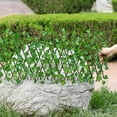 thumbnail image 6 of Simulation Fence Telescopic Fence Green Leaves Guardrail Decorative Leaves Blocking Plants Small, Expanded size :79*11, 6 of 7