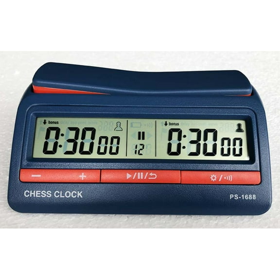 Chess Clock - 7.75" Navy Blue Digital Chess Clock