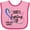 Pink and Fuchsia, variant on Inktastic Thyroid Cancer Awareness Pink, Blue, Teal Heart Ribbon Boys or Girls Baby Bib