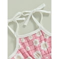 thumbnail image 5 of Bagilaanoe Toddler Baby Girl Jumpsuit Shorts Sleeveless Floral Plaid Print Romper Overalls 6M 12M 18M 24M 3T 4T Kids Short Pants Summer Outfits, 5 of 9