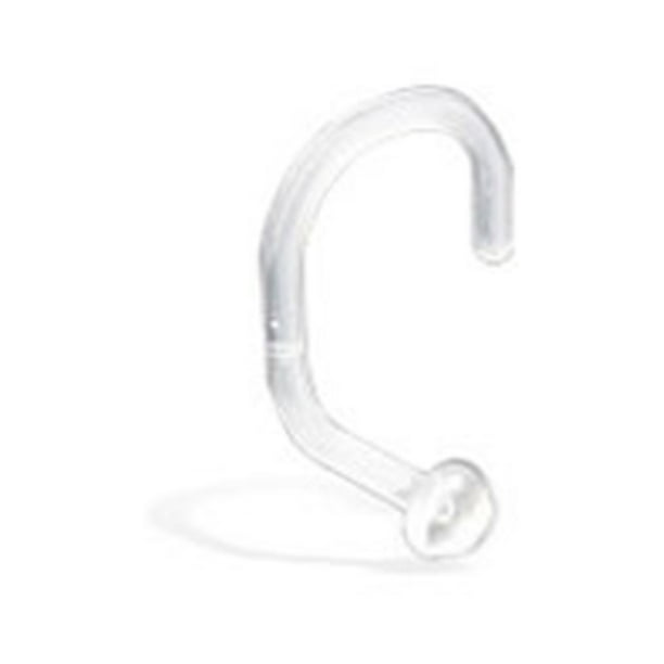 MsPiercing Clear Nose Screw / Nostril Piercing Retainer With Dome, 18