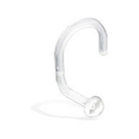 Nostril Screw 18 Gauge - Clear Nose Screw / Nostril Piercing Retainer With Dome, 18 Ga
