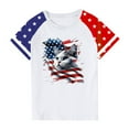 thumbnail image 4 of GERsome Boys Girls Short Sleeve T-Shirts Unisex Kids Crewneck Tee Patriotic Graphic Tees for 4th of July American Flag Shirts, 3-4 Years, 4 of 4