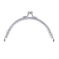 thumbnail image 1 of 10.5cm Semicircular Arch Iron Purse Frame Decorative Silver Beads Kiss Clasp Lock Handbag Making Accessories for Bag Making DIY Craft Handmade, 1 of 9