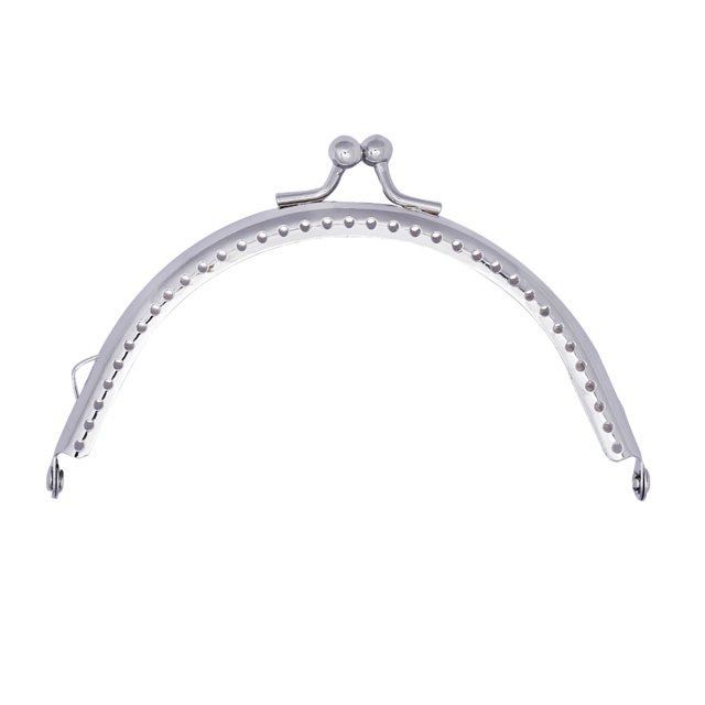 10.5cm Semicircular Arch Iron Purse Frame Decorative Silver Beads Kiss Clasp Lock Handbag Making Accessories for Bag Making DIY Craft Handmade
