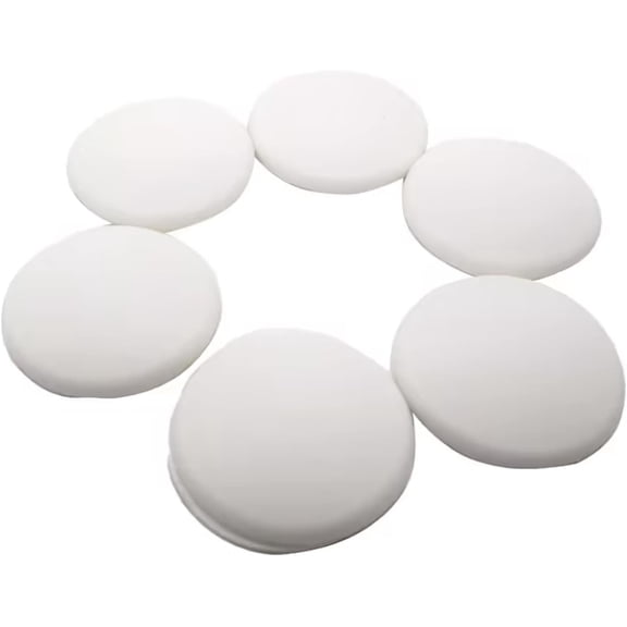 Small Door Stopper Wall Protector (1.57 InchesWhite) 6 PCS - Door Bumpers for Glass, Wallpaper, Tiles, Ceramic, Marble & Wood, Strong Adhesive - Door Guards - Discreet Door Handle Bumpers