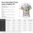 thumbnail image 4 of Naloa The World Map with Cartoon Animals Men's T-Shirt Sport T-shirt Men's Basic Tee Casual Men's Shirt, Round Neck, Short Sleeves - X-Large, 4 of 5