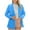 Blue, variant on My Items Womens Blazers Casual Fall Jackets 2026 Women's Solid Color Button Pocket Long Sleeve Turndown Collar Suit Jacket