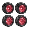 thumbnail image 1 of Milaget 4 Pcs 1/18 Roues et Pneus de Voiture RC Portables Faciles à Installer Durabilité Voiture RC Rouge, 1 of 9