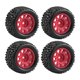 thumbnail image 1 of Ruedas y neumáticos para coche RC 1/18, repuestos resistentes, caucho plástico de alto rendimiento Rojo, 1 of 9
