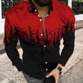 thumbnail image 1 of Camisas hawaianas de manga larga Camisas con estampado 3D de salpicaduras de tinta Camisas de moda para hombres Blusa de playa con solapa Ropa para hombres Blusa cubana, 1 of 6