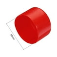 thumbnail image 3 of 2pcs Rubber End Caps 65mm ID Vinyl Round Tube Bolt Cap Cover Screw Thread Protector Red, 3 of 4