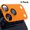 Orange, variant on ELEHOLD for iPhone 17 Pro, 2-Pack PC + Tempered Glass Camera Lens Protector, Ultra HD Clarity,Black