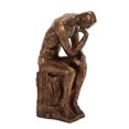 thumbnail image 1 of Benjara BM216402 Polystone Frame Thinking Man Sculpture with Stable Base, Brown, 1 of 1