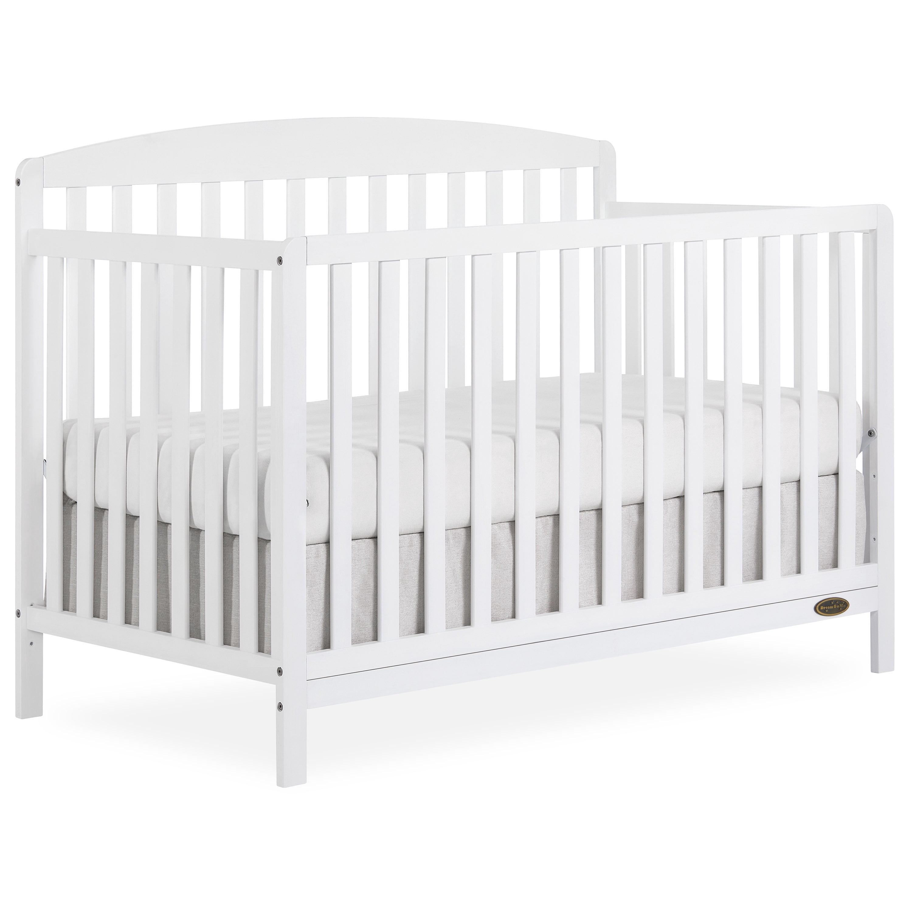 Nursery Bundle, Dream On Me Odelle 5 in 1 Crib in White and Crib & Toddler Mattress Bundle