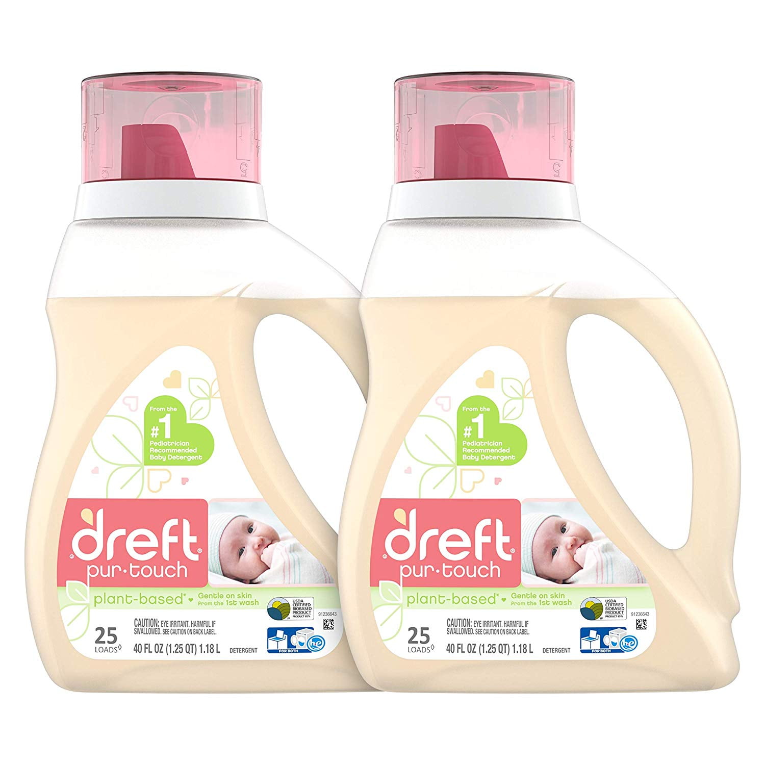 Purtouch Baby Liquid Laundry Detergent, Hypoallergenic for Baby, Infant