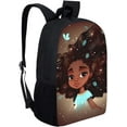 thumbnail image 2 of Custom Name American Black Backpack for Teens Bookbag Little Elementary Middle Bag Pack for Ages 68 812 African Magic Princess BookBag, 2 of 5