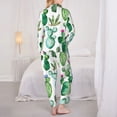 thumbnail image 5 of Kll Cactus Plants1 Print Women'S Long Sleeve Pajamas With Pants Sleepwear Loungewear 2 Set-Medium, 5 of 9