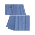 thumbnail image 3 of New Large Size Women's Elastic Waist Student Denim Skirt Long Skirt, 3 of 5