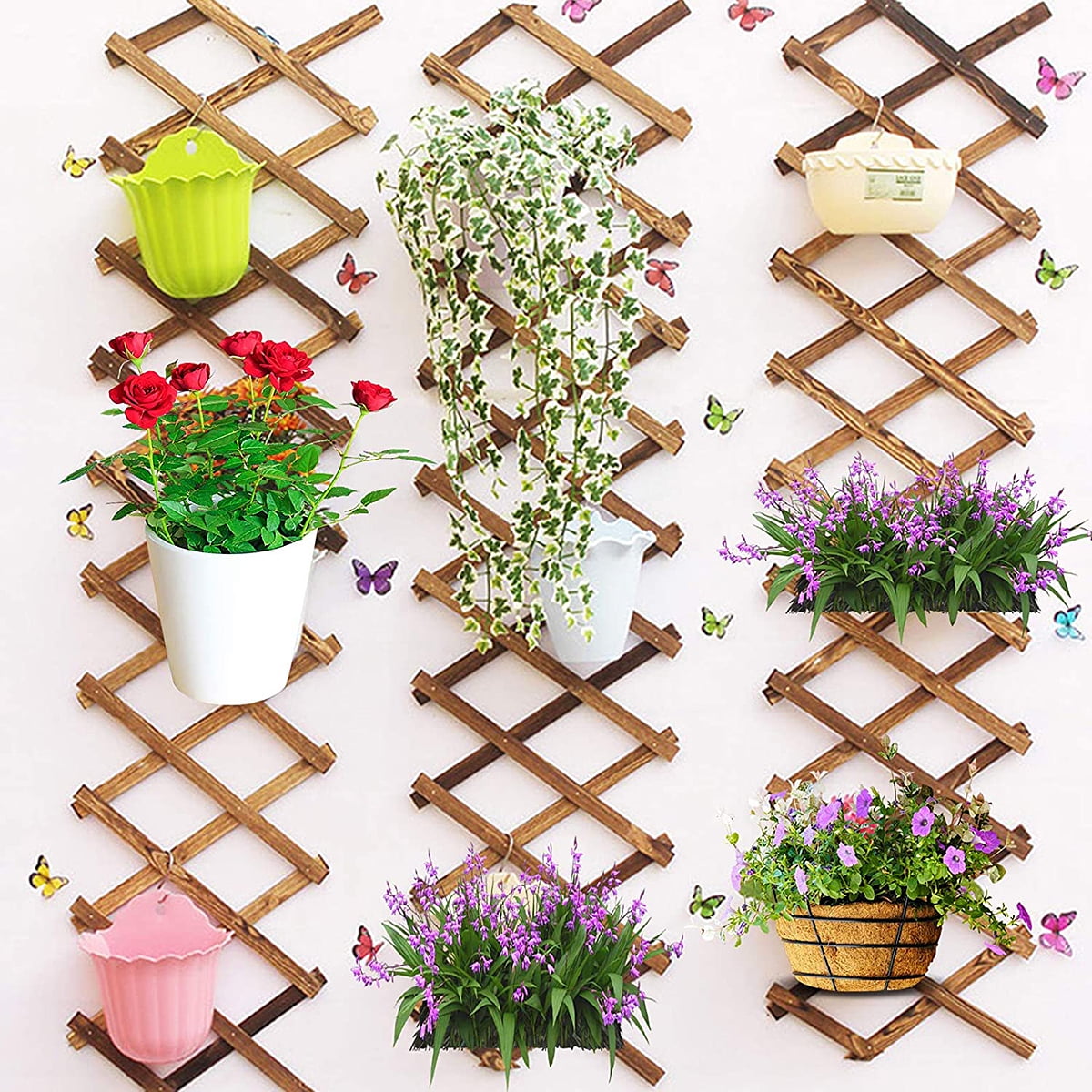 Lattice Fence Wooden Expandable Plant Climbing Lattices