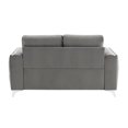 thumbnail image 3 of Living Room In Gray Velvet Along With Black Mirrored Coffee Table - Structure Contemporary Design Fashionable Collection: & Addition, 3 of 6