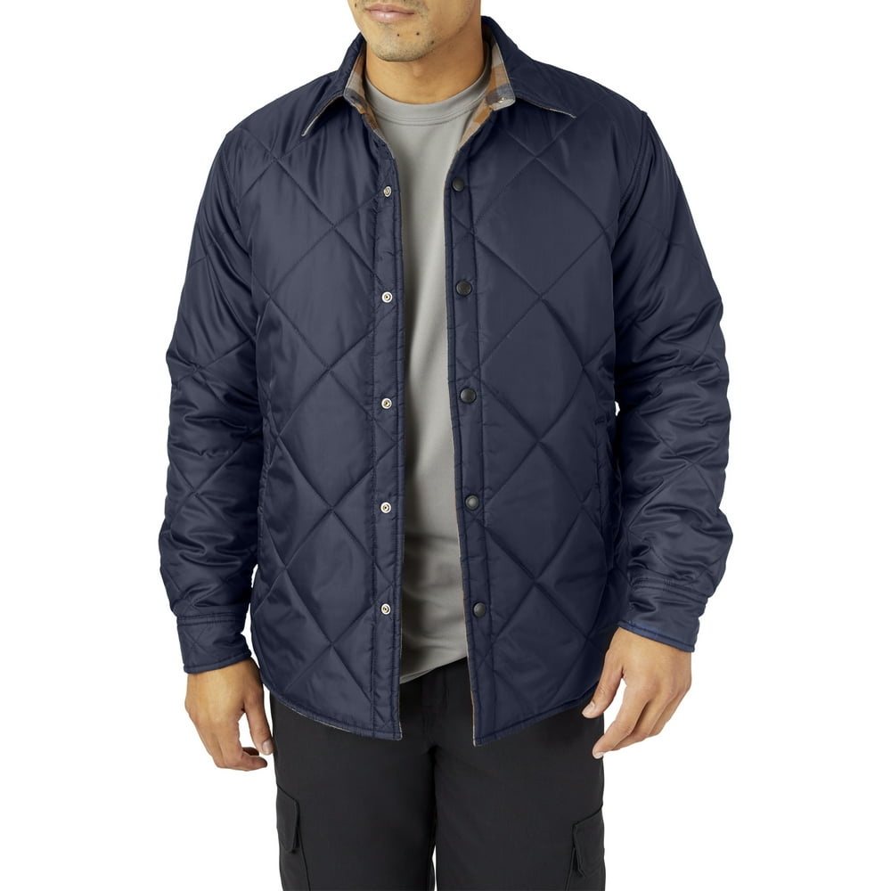 dickies quilted flannel shirt jacket
