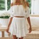 thumbnail image 3 of Conjunto de falda corta para mujer con hombros descubiertos estilo elegante informal sexy para uso diario FLhrweasw Nuevo, 3 of 7