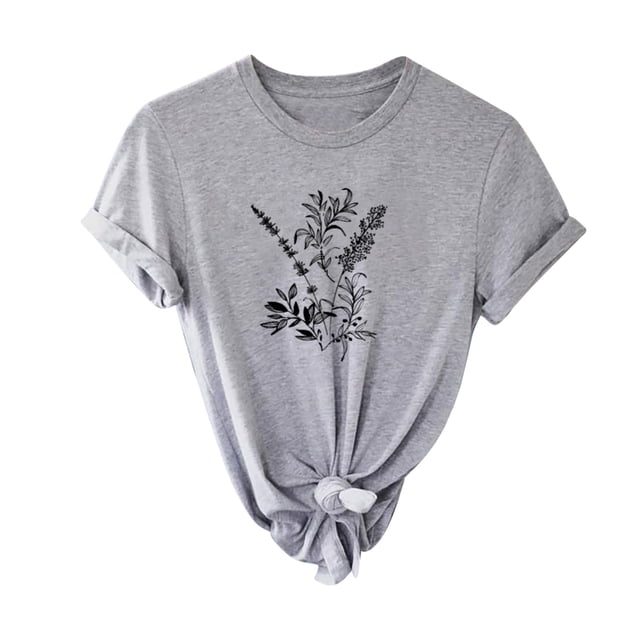 CEHVOM T-shirt à Manches Courtes à Imprimé pour Femmes, Mode, Hauts Décontractés Amples, Blouse, en Solde