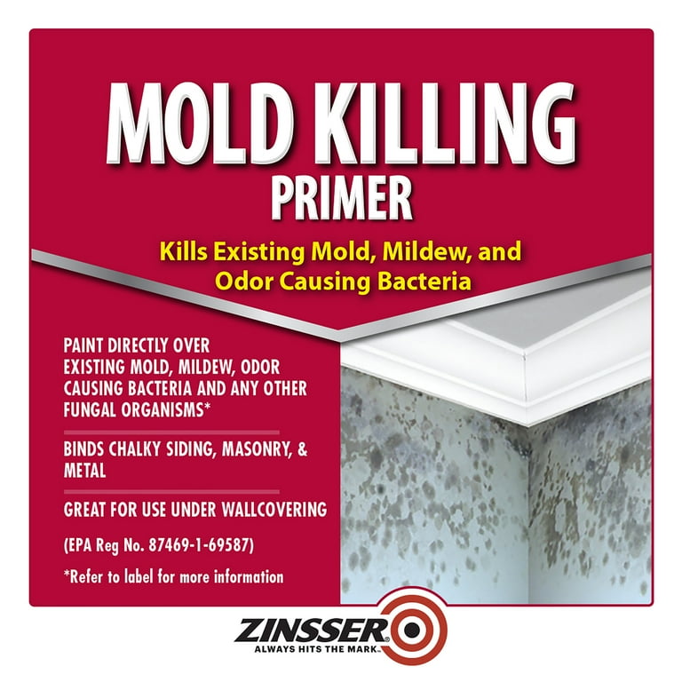 White, Zinsser Mold Killing Primer-316097, Quart