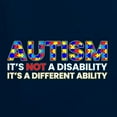 thumbnail image 2 of Autism Awareness Puzzle | Autism Is Not A Disablity Itâ€™s A Different Abilty Inspirational Christian Womens Graphic Long Sleeve T-Shirt, Navy, X-Large, 2 of 5