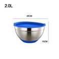 thumbnail image 3 of LEFU Stainless Steel Salad Bowl with Silicone Bottom Lid - Large Mixing Bowl for Cooking, Baking, Serving - Non-Slip Kitchen Cookware - Dishwasher Safe - 20cm - Blue, 3 of 9