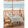 thumbnail image 2 of Outdoor Tablecloth with Umbrella Hole for Patio/Picnic/Party/Camping, Green Floral Waterproof Table Cloth Rectangle Table Cover Washable, Spring Flowers (60"x 120"), 2 of 8