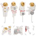 thumbnail image 4 of 4 Pcs Crochet Design Astronaut Mural Sans Perçage Crochet Chic Autocollant, 4 of 10