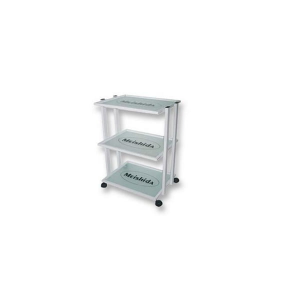 CSC Spa CM-3028A Glass Cart with 3 Shelves- 32 x 20 x 15 in.
