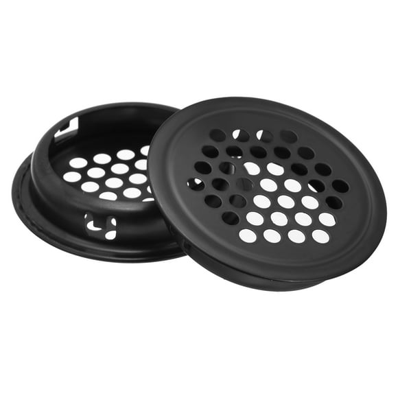 Unique Bargains 35mm Circular Soffit Vent, 18 Pack Stainless Steel Circular Air Vents, Black