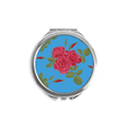 thumbnail image 1 of Blue Red Drawing Art Hand Compact Mirror Round Portable Pocket Glass, 1 of 3