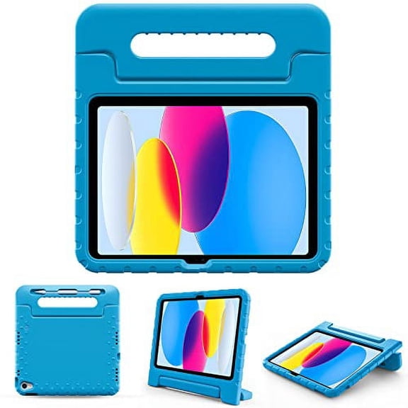 Procase Kids Case for iPad A16 11th Generation 2025/iPad 10th Generation 2022 with Pencil Holder -Blue