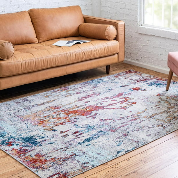 Rugs Com Starlight Collection Transitional Abstract Area Rug Ai Multicolor 5 X 8 Rug Perfect For Living Rooms Bedrooms Dining Rooms And More Walmart Com Walmart Com