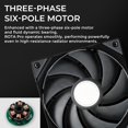 thumbnail image 2 of TRYX F-R120P-NN1M-G0K ROTA PRO 120mm 4-Pin PWM Case Fan, LCP Material FDB, 2250RPM, High-Performance Quiet PC Fan  - Black, 2 of 6