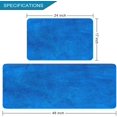 thumbnail image 2 of 2 Pieces Kitchen Rugs, Abstract Anti Fatigue Non Slip Foam Cushioned Royal Blue Art Graffiti Modern Comfort Indoor Floor Mat Runner Rug Set for Laundry Office Sink Bathroom (17"x48"+17"x24"), 2 of 5