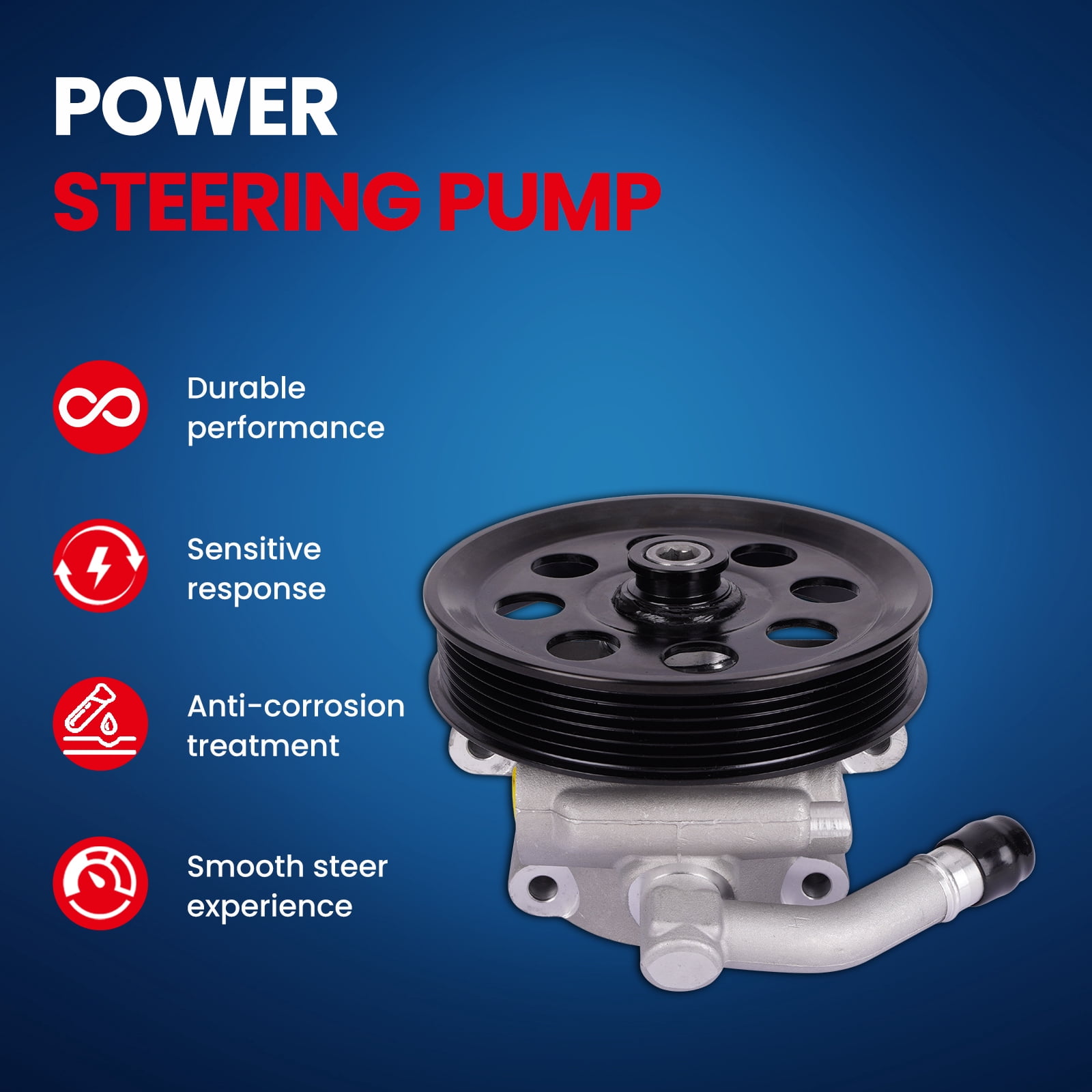 MOCA AUTOPARTS Power Steering Pump Fit for 2011-2014 Ford Expedition 5.4L & Lincoln Navigator 5.4L